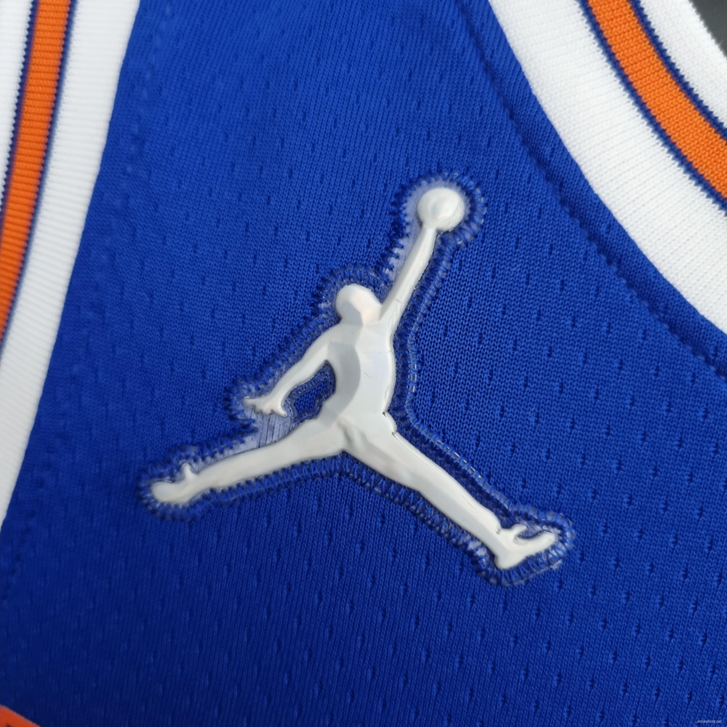 75th Anniversary Anthony #7 New York Knicks Jordan Limited Blue NBA Jersey