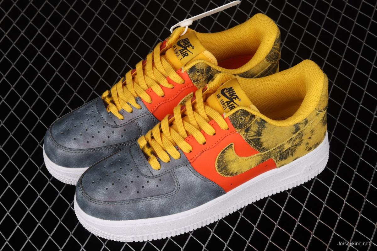 Air Force 1 Low Dark Sulphur yellow orange gray low top sports leisure board shoes CZ0337-700