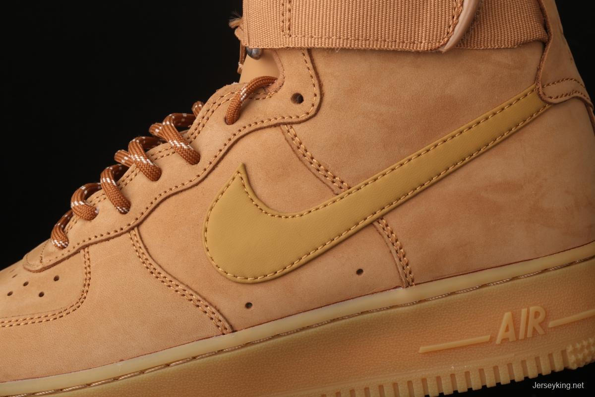 NIKE Air Force 1 High'07 2019 new wheat color high upper shoes CJ9178-200