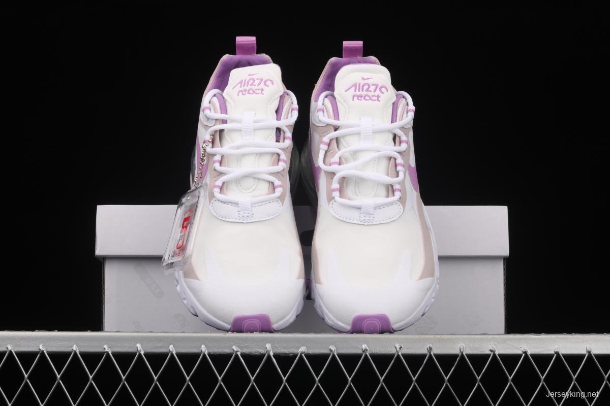 NIKE Air Max 270React new high-frequency mesh hollowing out function half-palm air cushion running shoes CZ1609-100