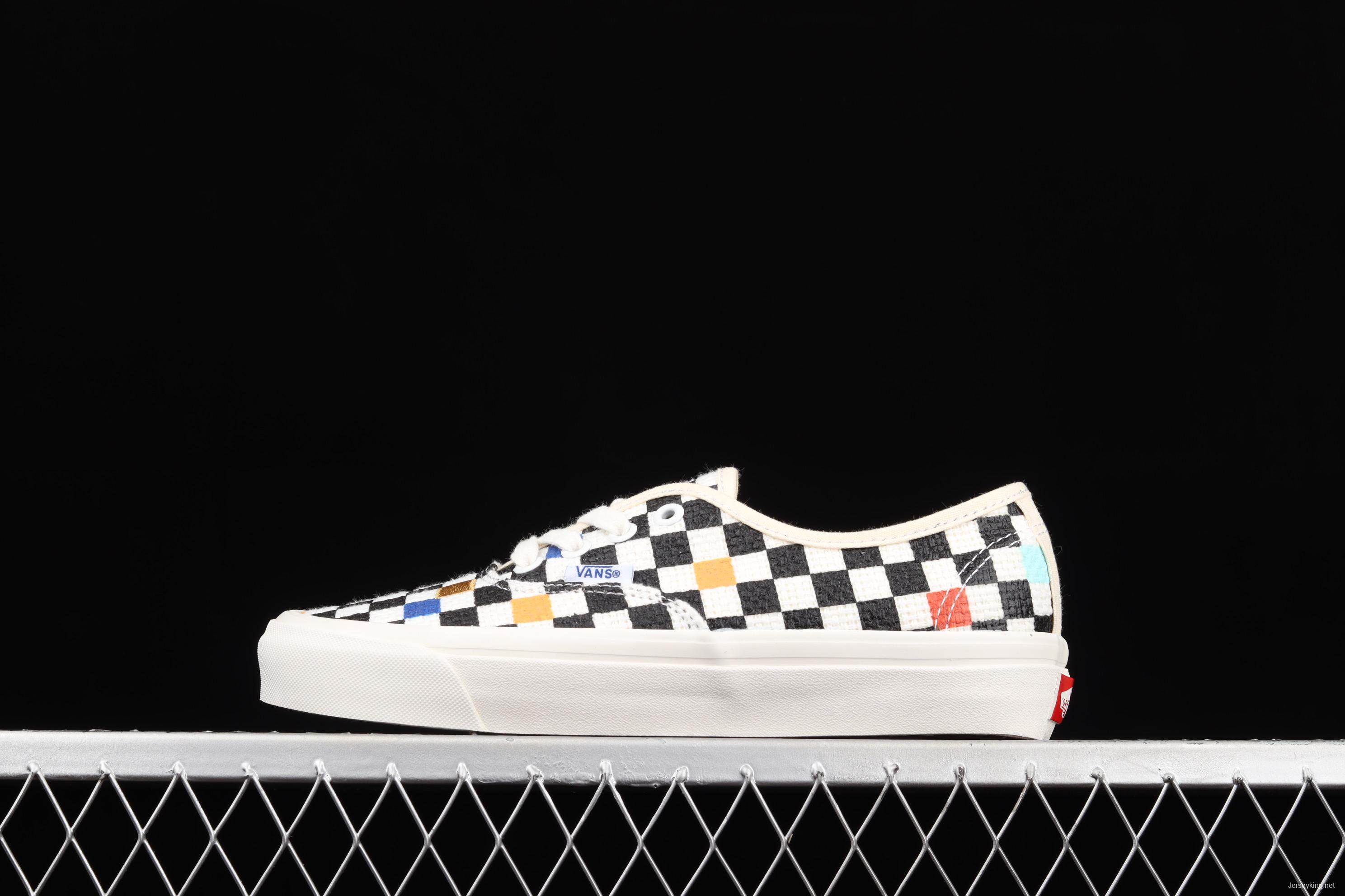 Vans Authentic new summer color matching weaving color checkerboard low upper board shoes VN0A54F29GL