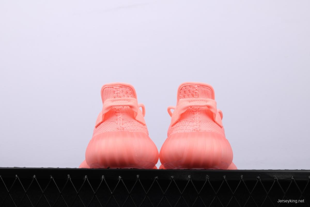 Adidas Yeezy 350 Boost V2 EG7498 Darth Coconut 350 second generation pink hollowed-out silk color matching