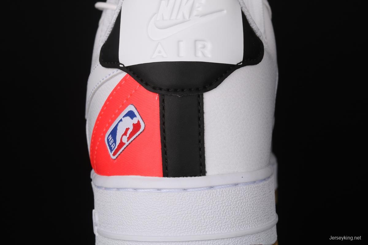 NIKE Air Force 1 Low NBA Pack White and Black Raw Rubber low Band Leisure Sports Board shoes CT2298-101