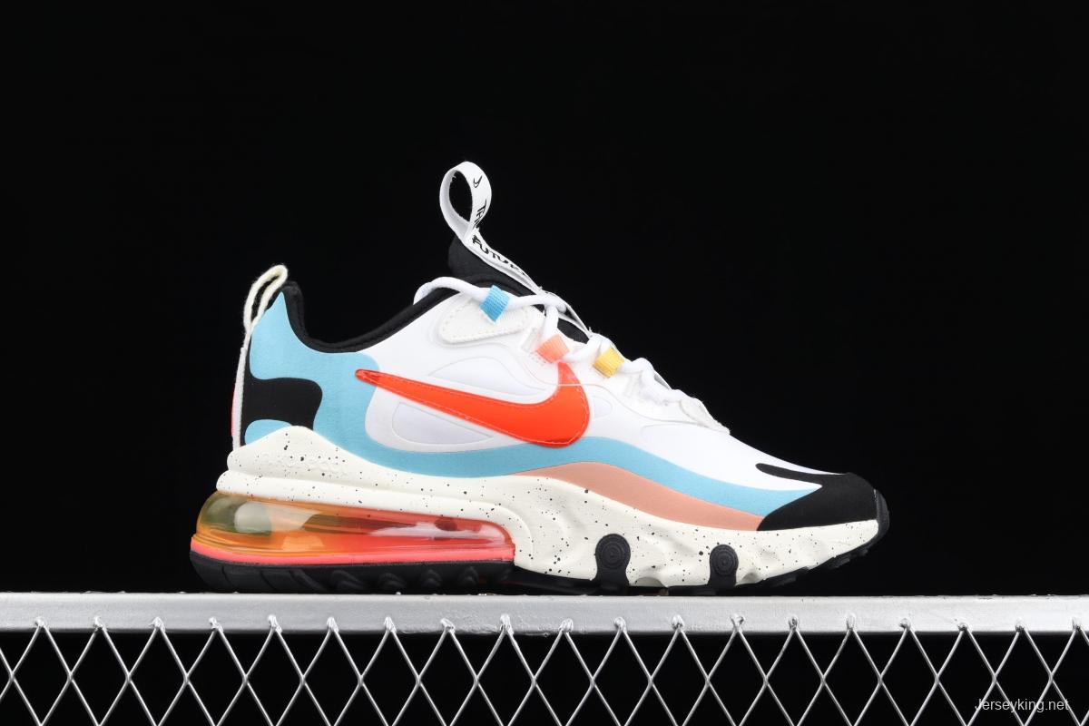 NIKE Air Max 270React new high-frequency mesh hollowing out function half-palm air cushion running shoes DD8498-161,