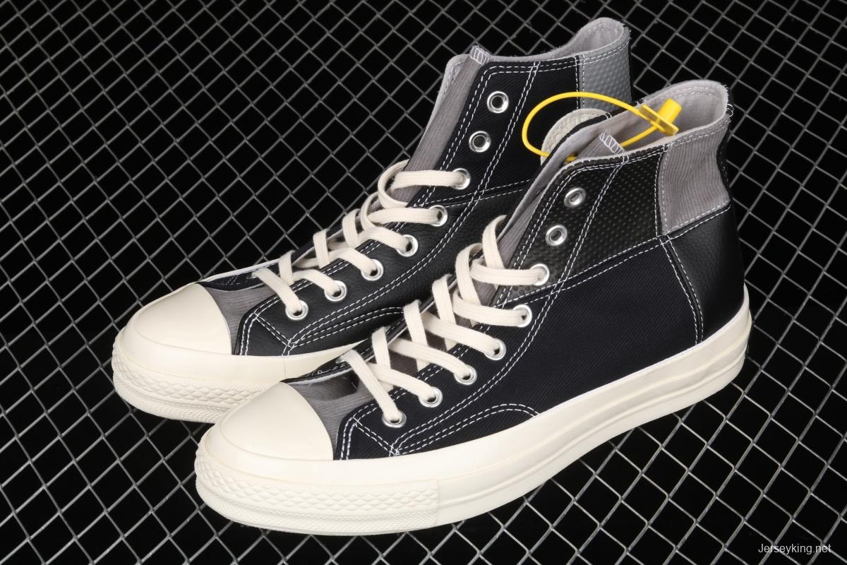 Converse Chuck 70 Converse limited mixed material splicing high-top casual board shoes 163220C