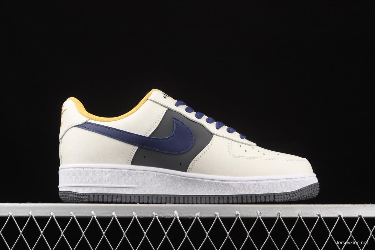 NIKE Air Force1'07 Low beige blue gray low upper board shoes CK7214-101