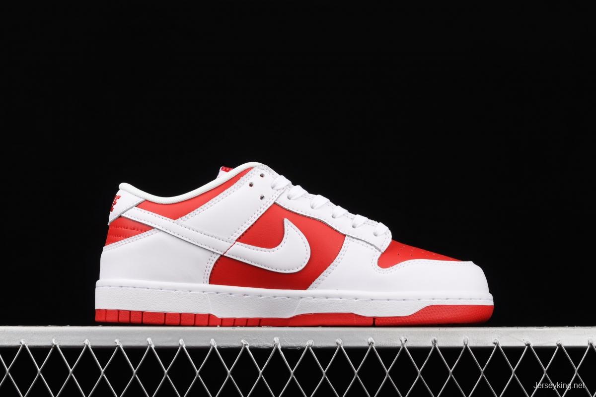 NIKE DUNK SB Low reverses white and red university red buckle rebound fashion leisure board shoes DD1391-600