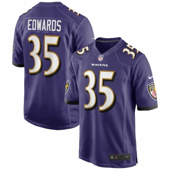 Men's Gus Edwards Purple Player Limited Team Jersey