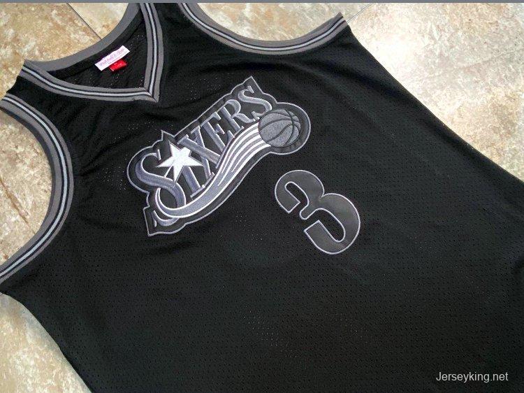 Men's Allen Iverson Black Retro Classic Team Jersey