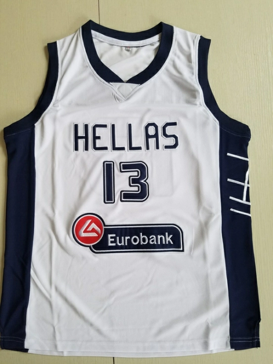 Giannis Antetokounmpo 13 Greece College White Basketball Jersey