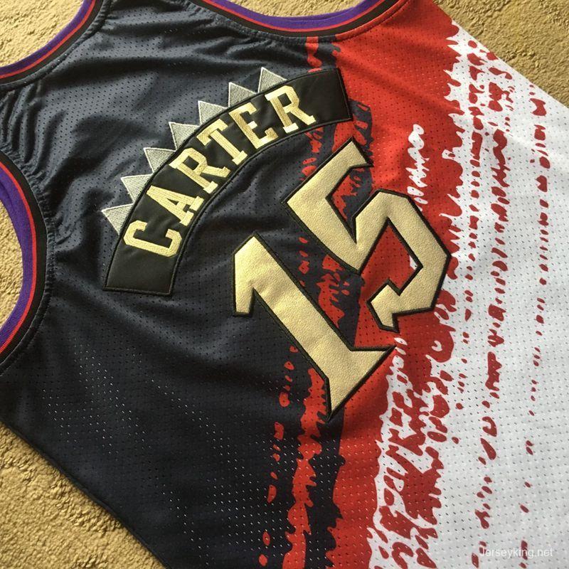 Men's Vince Carter Black And White Retro Classic Team Jersey