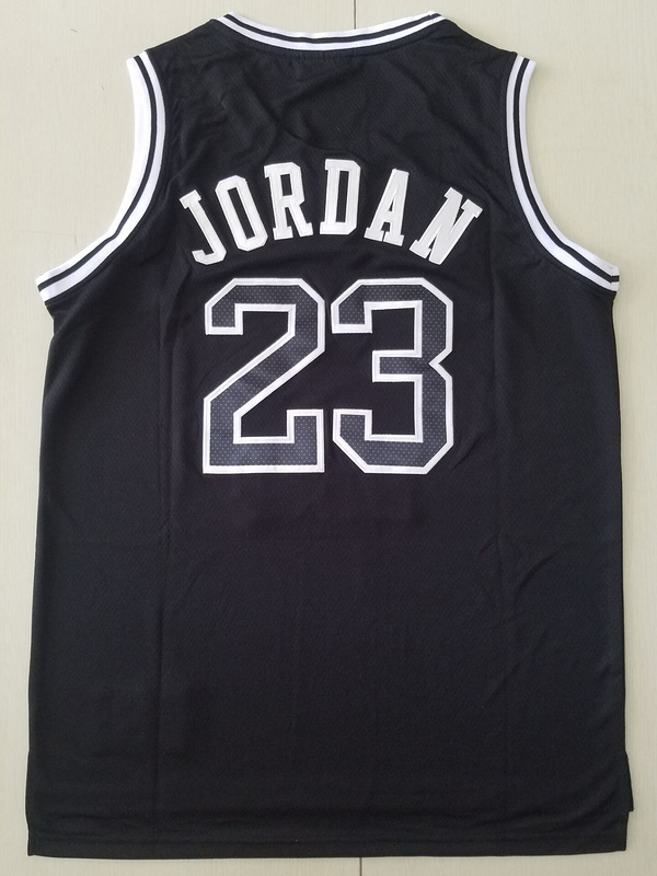 PSG Michael Jordan Black Basketball Jerseys