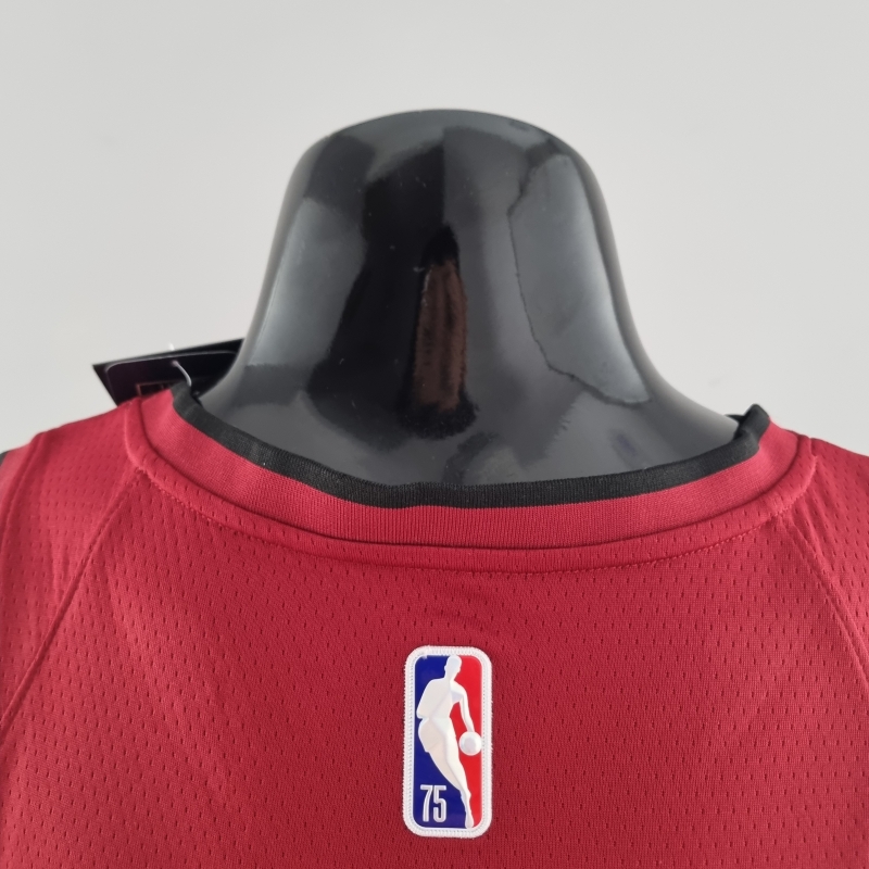 75th Anniversary Miami Heat Jordan ADEBAYO#13 Burgundy NBA Jersey
