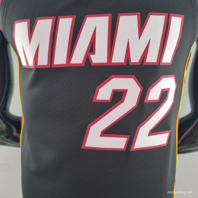 75th Anniversary Miami Heat BUTLER#22 Black NBA Jersey