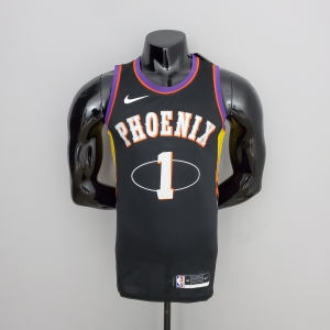 2022 Season Suns Booker #1 Suns City Edition Black NBA Jersey