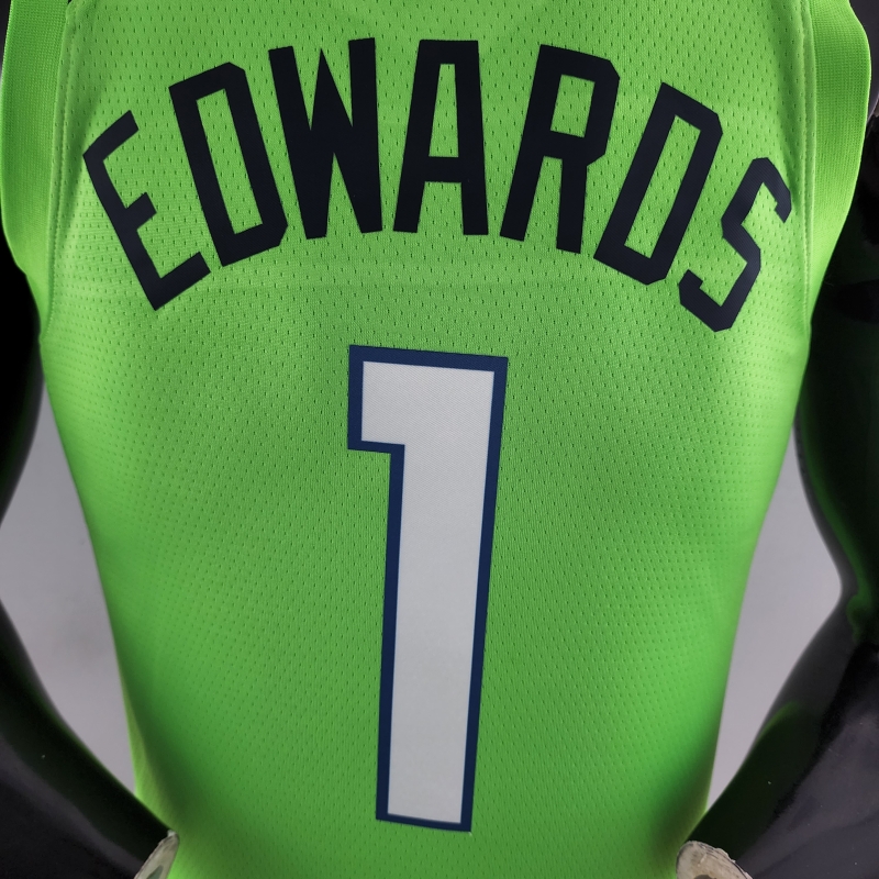 Minnesota Timberwolves EDWARDS#1 Air Jordan NBA Jersey Blue