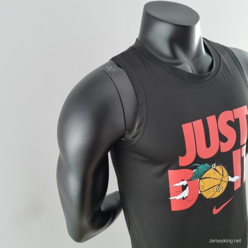 2022 Nike Black Vest Shirts "Red Nike Just Do It LOGO "#K000203