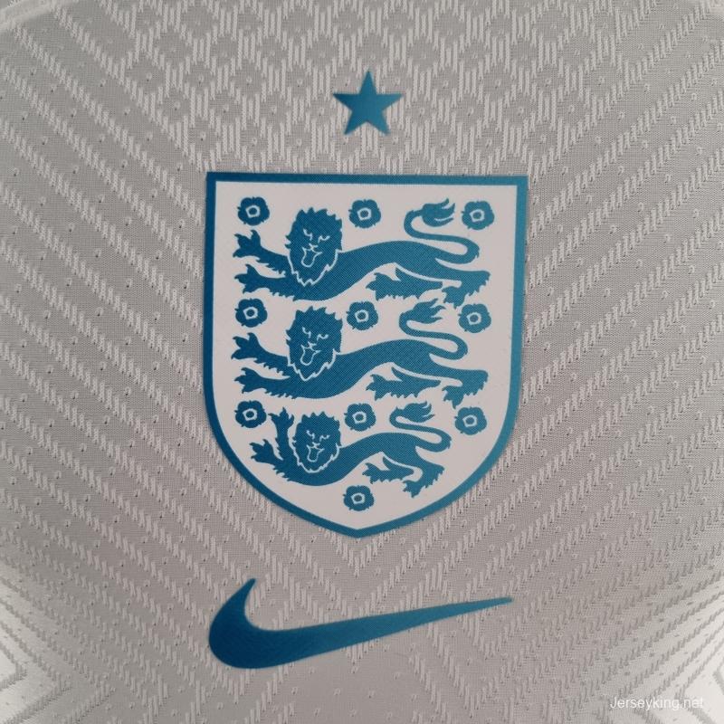 Player Version 2022 England Pre-match Kit White Blue