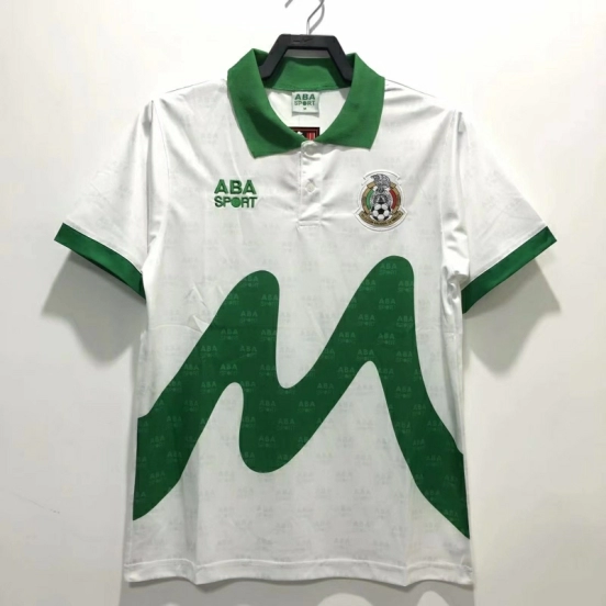 Retro 1995 Mexico Away White Soccer Jersey