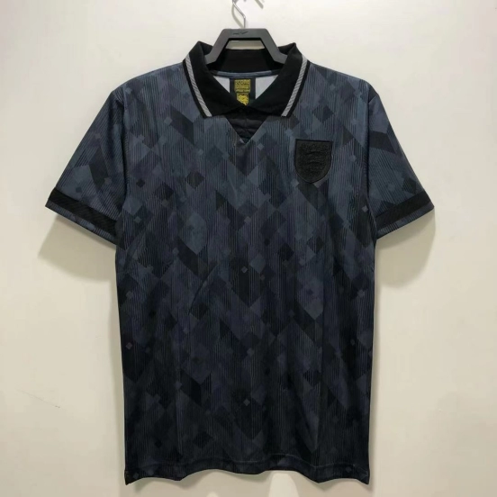 Retro 1990 England Away Black Soccer Jersey