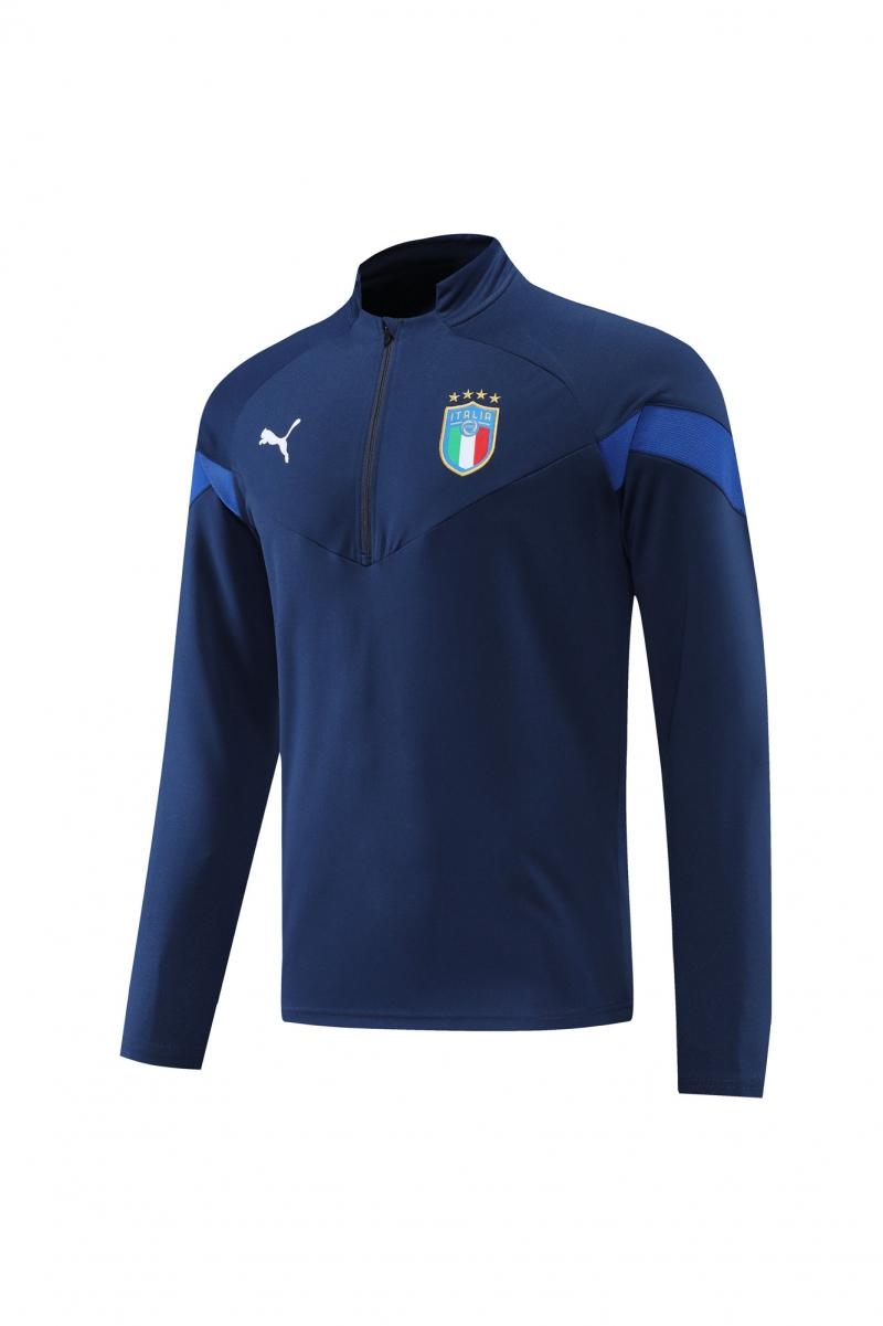 2022 Italy Navy Half Zipper Tracksuit