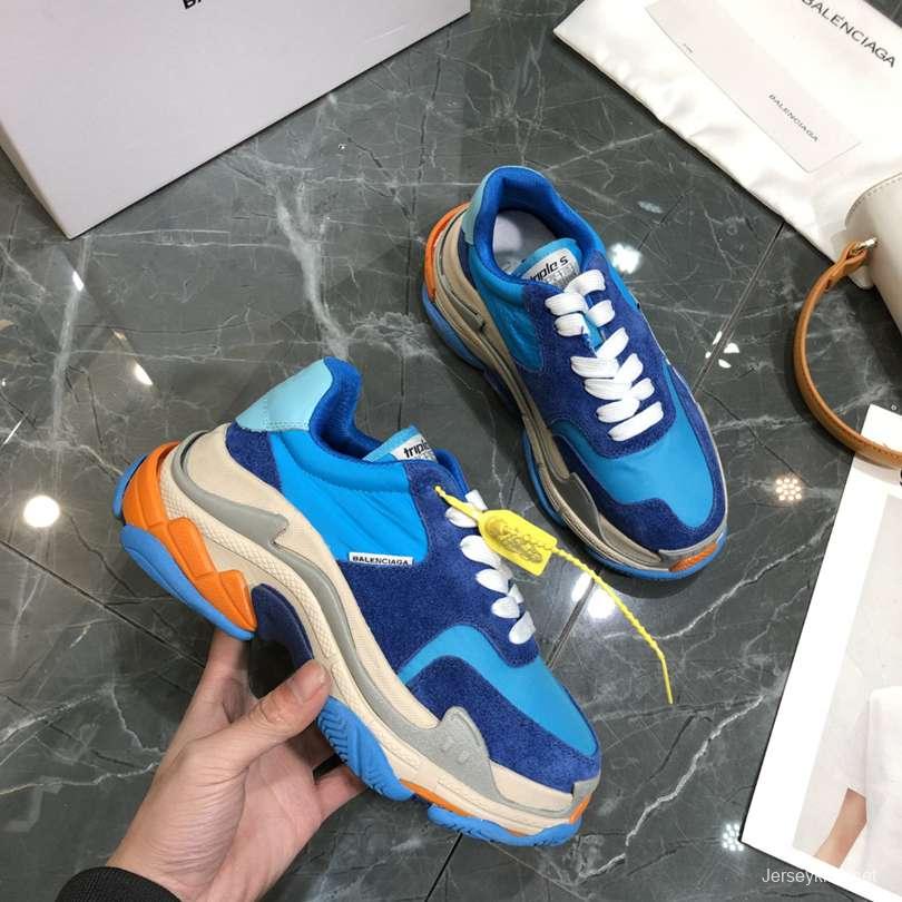 Men/Women Balenciaga Triple S Blue Sneaker Item 6380340