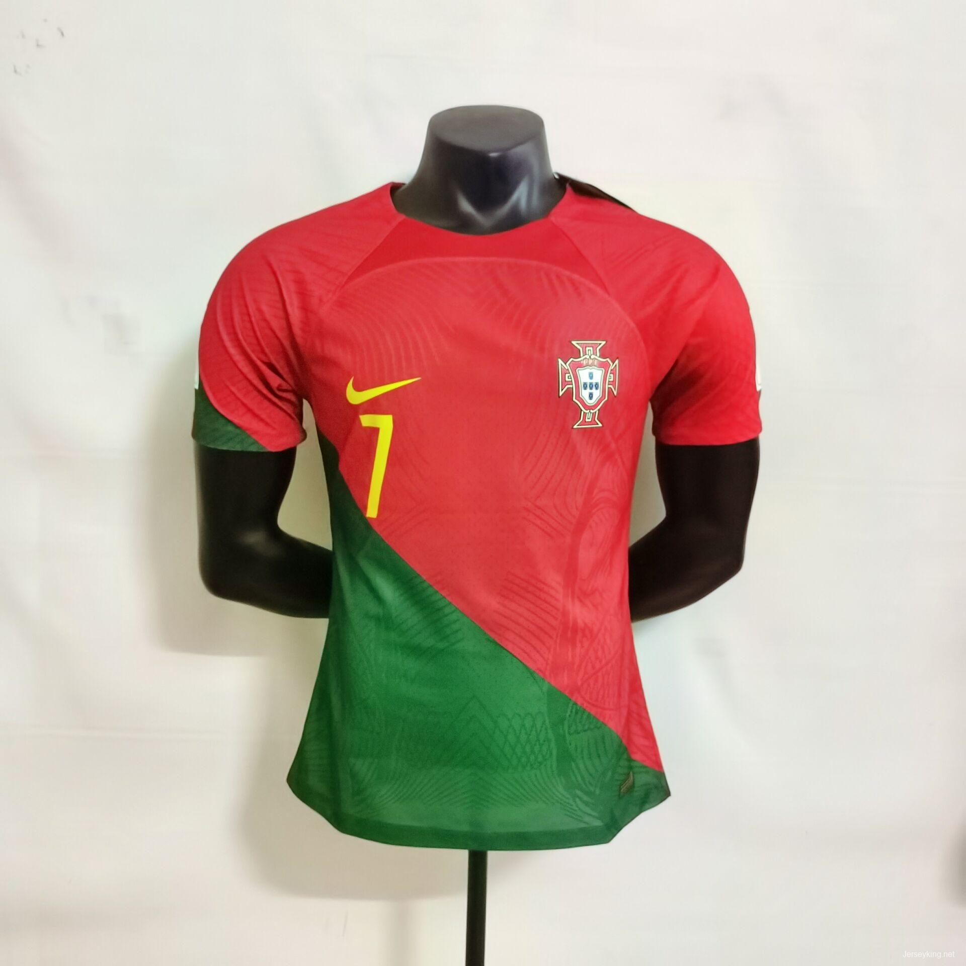 Player Version 2022 Portugal Home With Ronaldo Signed Jersey