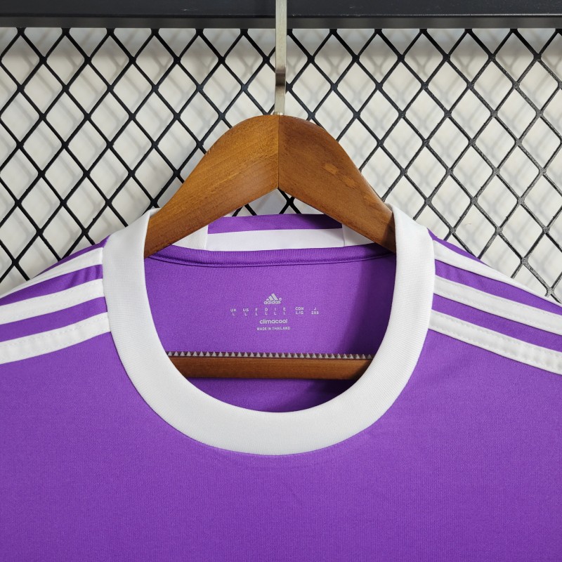 Retro Long Sleeve Real Madrid 17/18 Away Purple Jersey