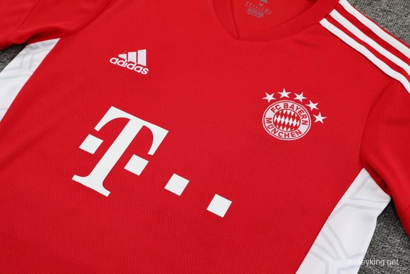 23-24 Bayern Munich Red White Short Sleeve+Shorts