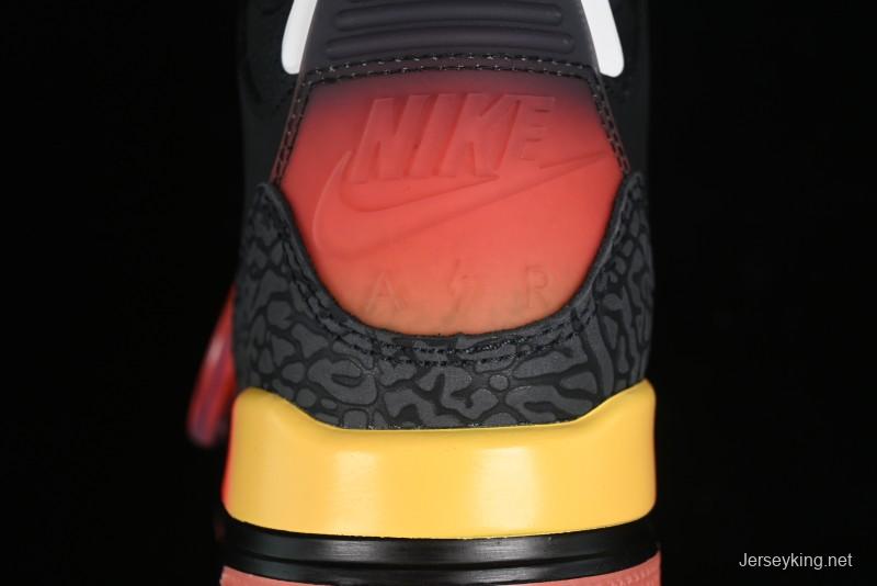 Nike Air Jordan 3 Retro "Rio" Collaboration Sneakers with Gradient Heel and J Balvin Logo - FN0344-001
