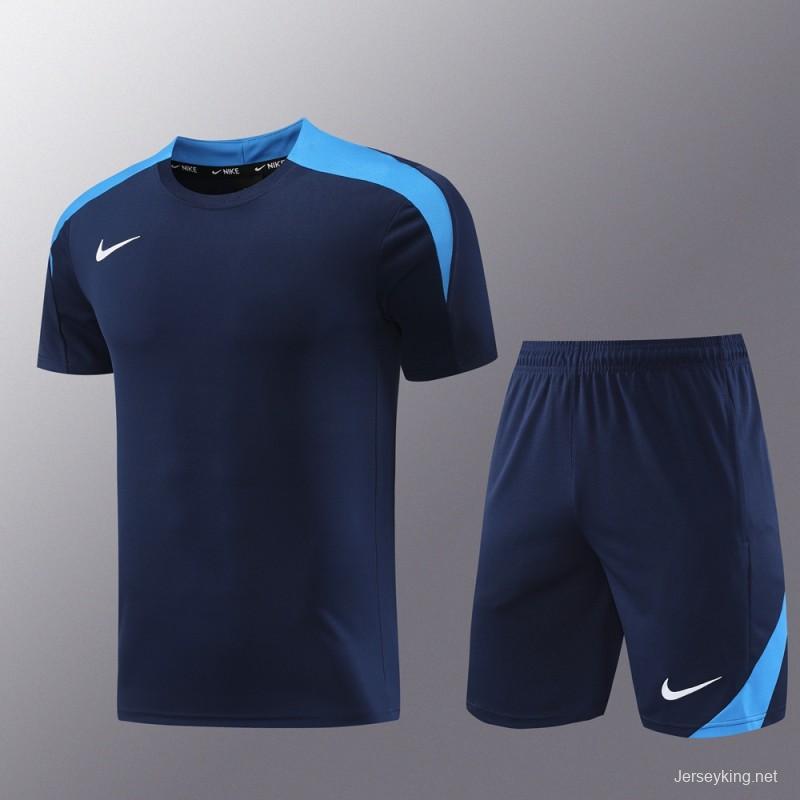 24/25 Nike Navy/Blue Short Sleeve Jersey+Shorts