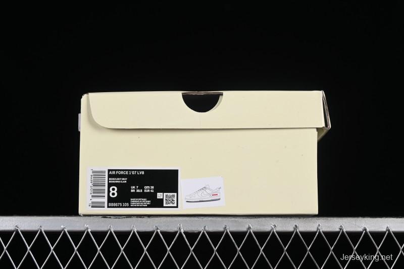 Supreme x Nike SB Dunk Low Anniversary Edition White Grey Customized Low-Top Casual Skate Shoes - BB8657-105