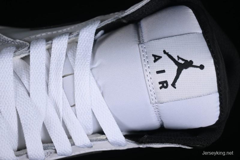 Nike Air Jordan 1 Mid AJ1 White Black Mid-Top Casual Sneakers - DQ8426-132