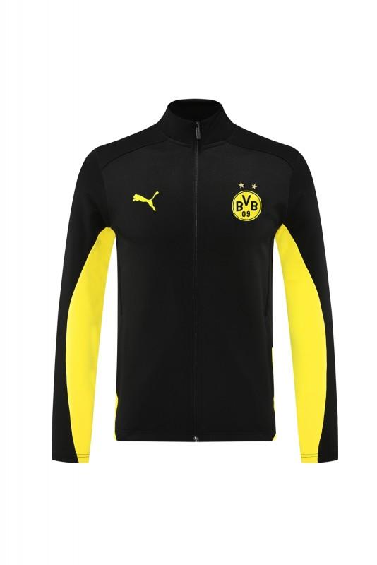 24/25 Borussia Dortmund Black/Yellow Full Zipper Jacket +Long Pants