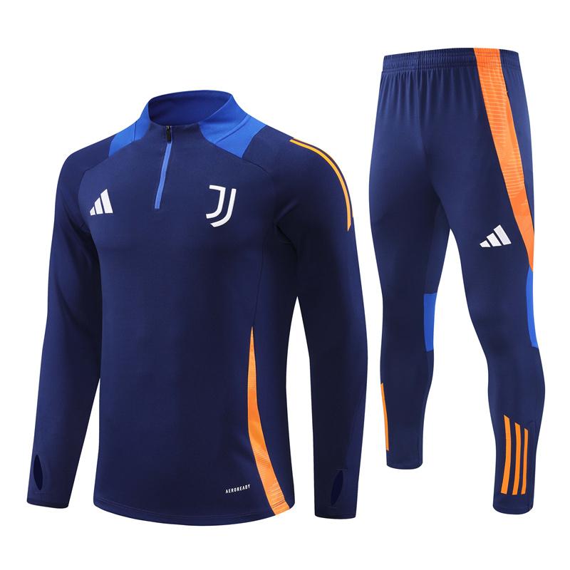 24/25 Juventus Navy Half Zipper Jacket+Long Pants