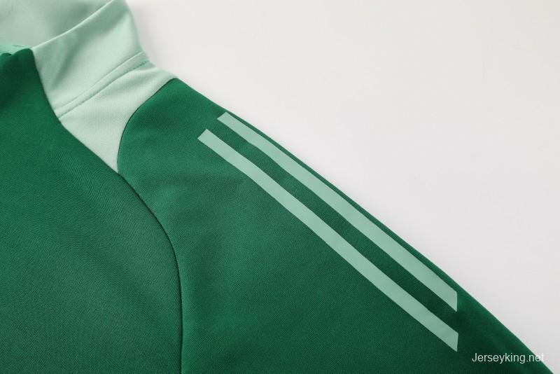 2024 Adidas Green Full Zipper Jacket +Long Pants