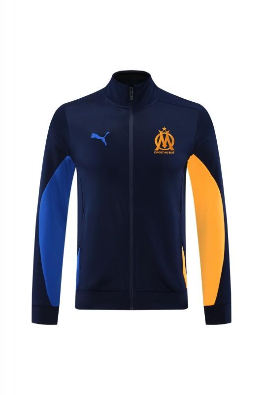 24/25 Olympique Marseille Navy Full Zipper Jacket +Long Pants