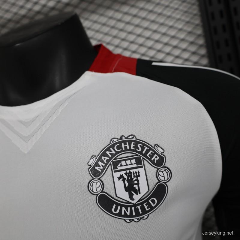 Player Version 24/25 Manchester United White Pre-Match Jersey