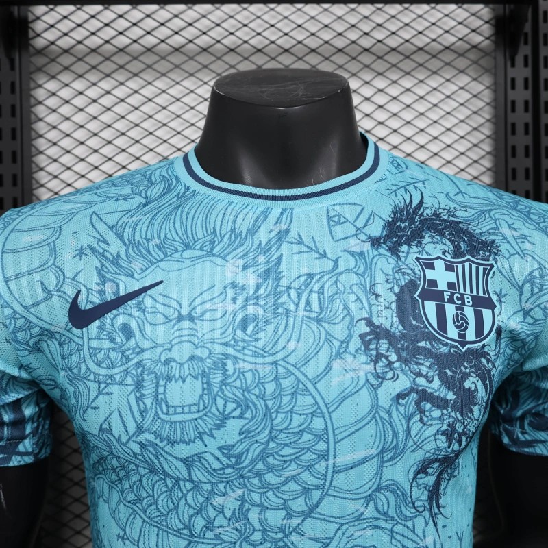 25/26 Player Version Barcelona Special Edition Blue Dragon Jersey