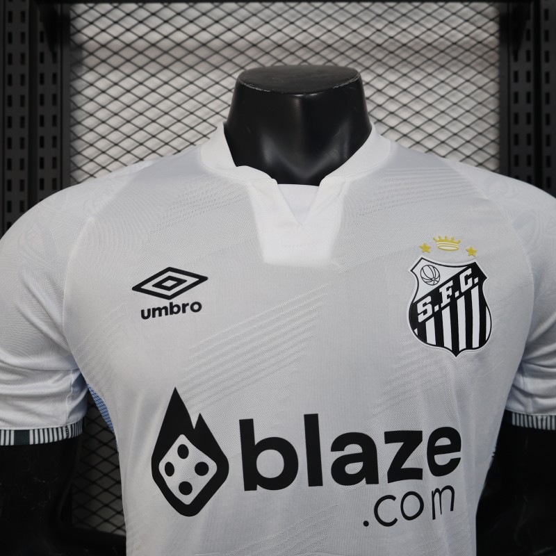 Player Version 25/26 Santos Home Jersey With Sponsors