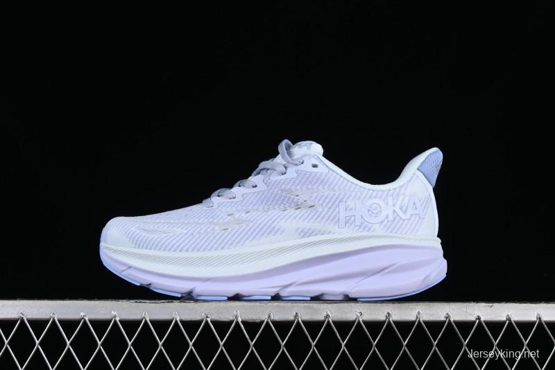 HOKA ONE ONE Clifton 9 Lightweight Knit Mesh Running Shoes with Enhanced Cushioning - 1127896 EHR