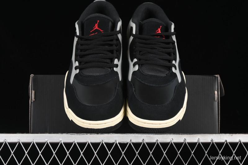 Nike Air Jordan 4 Remastered Sneakers in Black with Textile Mesh, Leather and Suede - FQ7939-006