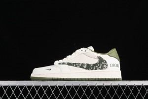Nike Travis Scott x Fragment Design x Air Jordan 1 Low OG SP AJ1 Retro Sneakers - DM6688-605