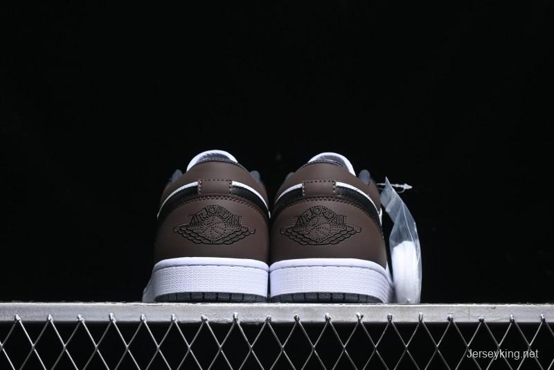 Nike Air Jordan 1 Low AJ1 Retro Casual Sneakers in Black/Brown - 553558-152