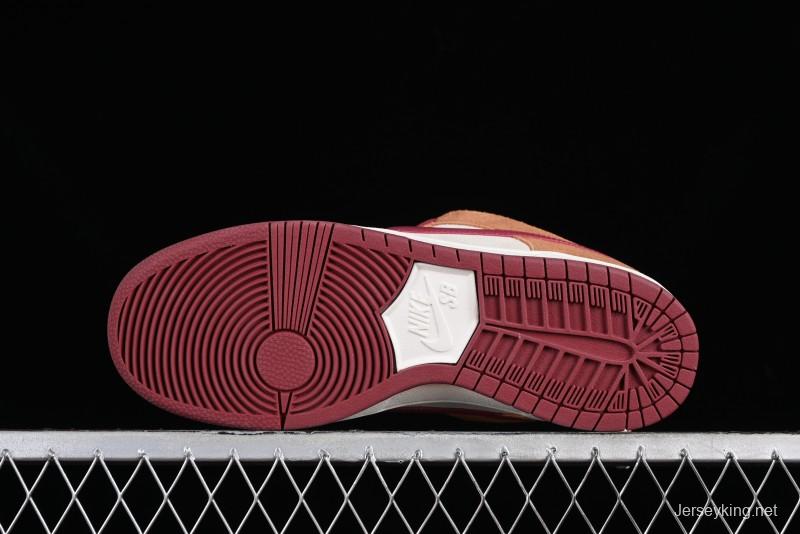 Nike SB Dunk Low Pro Brown Red Colorway SB Low Top Casual Skate Shoes - BQ6817-202