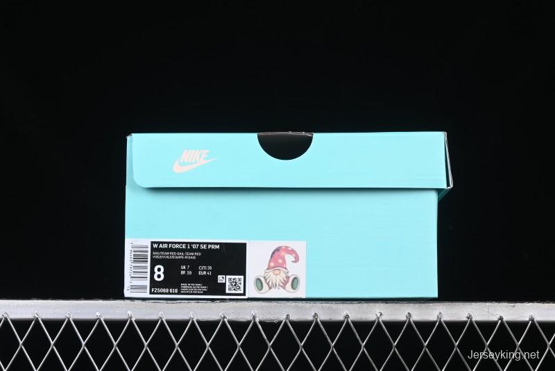 Nike Air Force 1 '07 Low "Grandma Christmas" Limited Edition Custom Casual Sneakers - FZ5068-616
