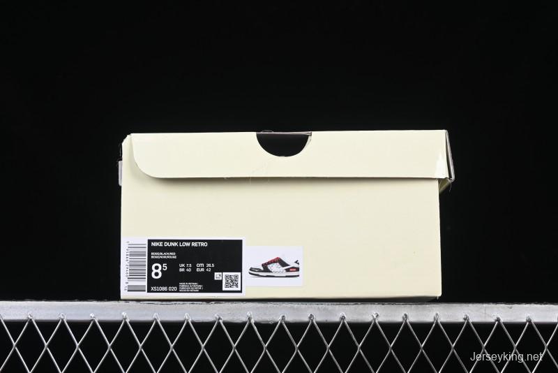 Nike SB Dunk Low Supreme Collaboration - Black Leather Texture Anniversary High-End Custom Low-Top Casual Skate Shoes - XS1086-020