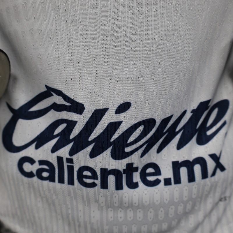 Player Version 25/26 Club America Away White with Navy and Gold Eagle Crest Jersey