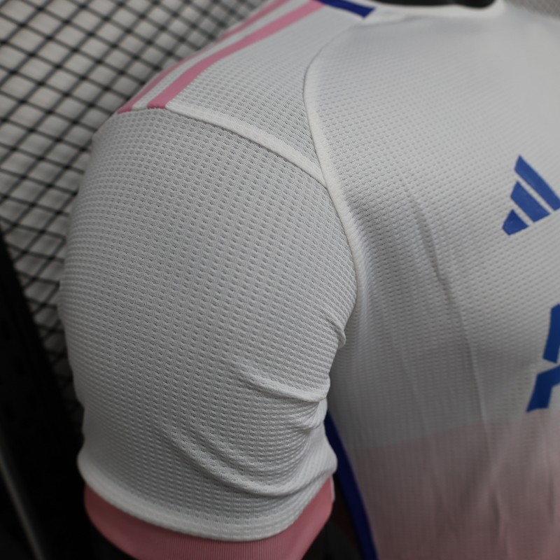 Player Version 2025 Algeria White-Pink with Country Map Design Jersey