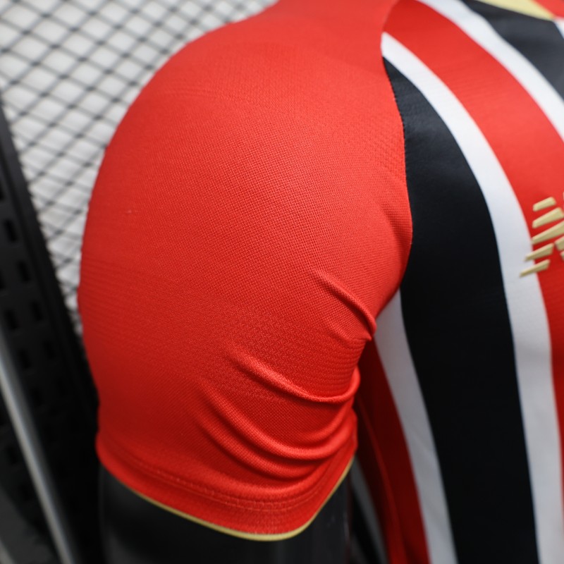 Player Version 25/26 Sao Paulo Home Jersey With Full Sponsors